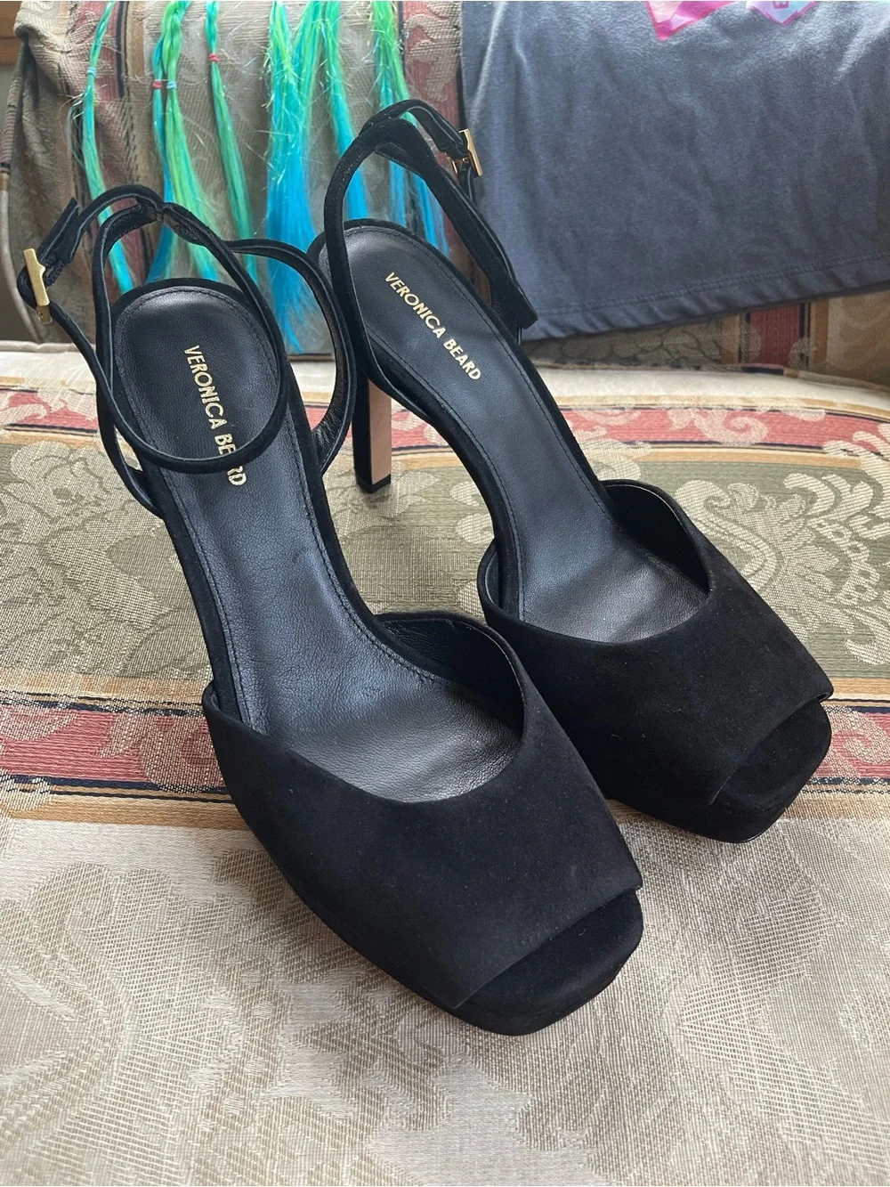 Veronica Beard Brianne Ankle Strap Platform Sandal. Size 8.5 Women N9-17